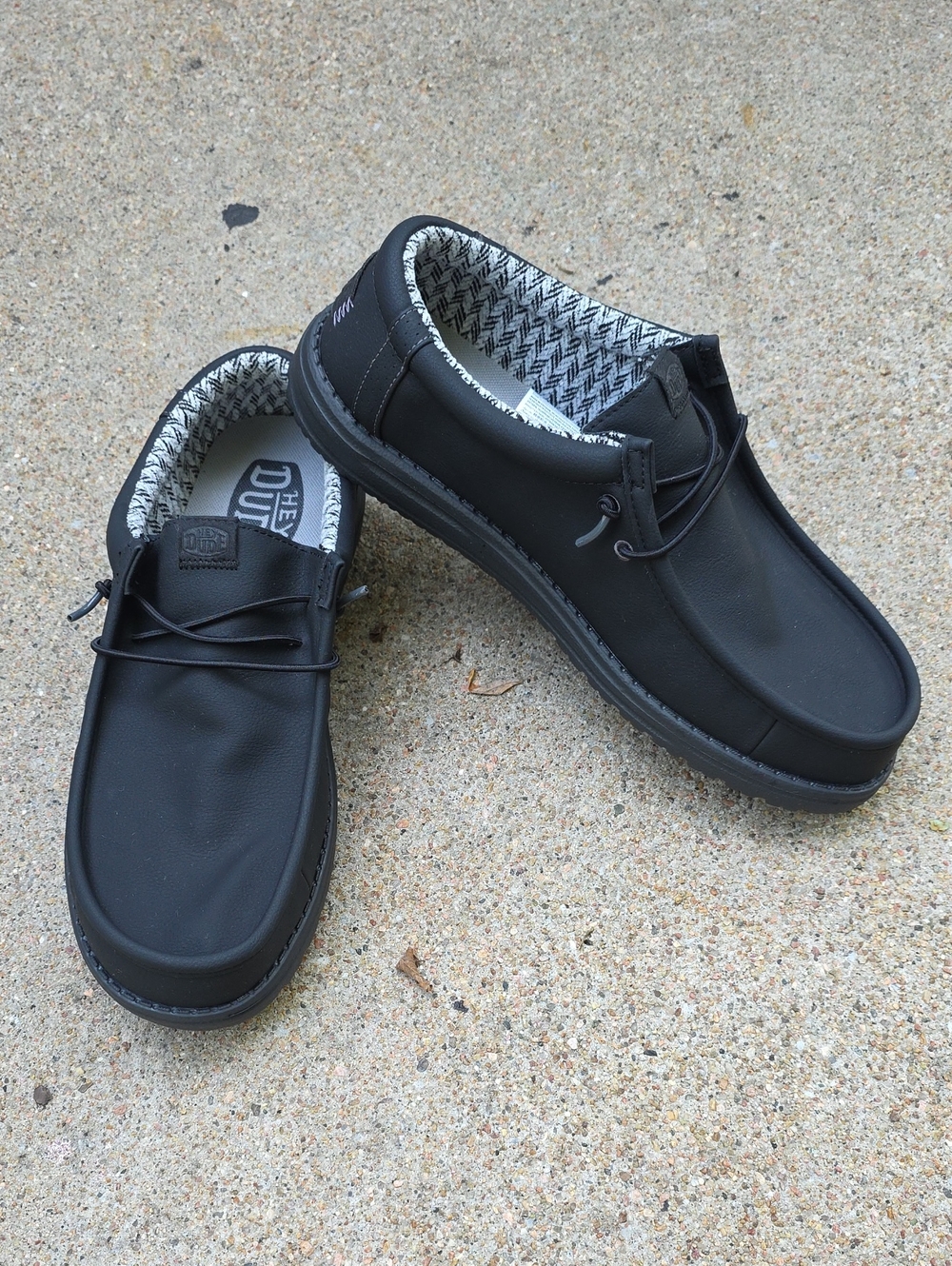 Hey Dude Wally Classic Black Charcoal Casual Slip-On Size 13